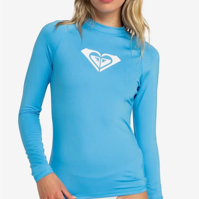 Womens Roxy Whole Hearted Long Sleeve Upf 50 Rashguard, Medium